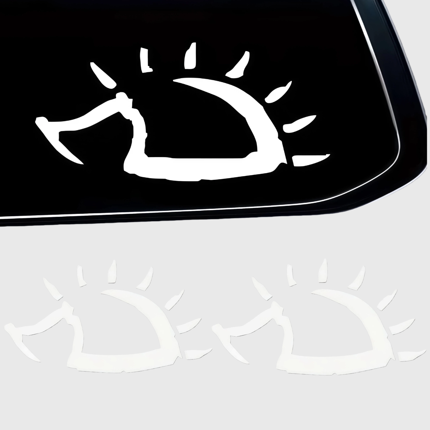 2-Pack Little Hedgehog Exclusive Brother Mil Folk Can't Grow Up Vinyl Car Sticker - Durable & Scratch-Resistant for Cars, Trucks, Windows, and Bumper, 4.72 x 2.5 inches