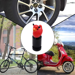 Devil duck valve stem cap shown on cars, bikes and scooters – Xalvoria