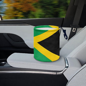 Xalvoria Jamaica flag car trash can placed on armrest for convenient storage use