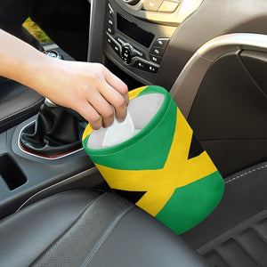 Xalvoria Jamaica flag car trash can used beside vehicle center console for easy waste disposal