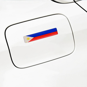 Philippines flag rectangle sticker on car fuel cap