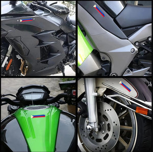 Philippines flag rectangle sticker applied on multiple motorcycle parts