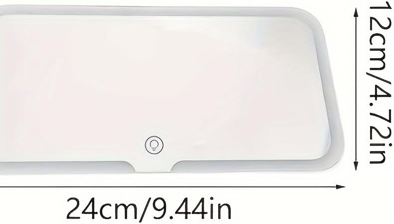 LED Illuminated Car Sun Visor Mirror - Touch Control Adjustable Brightness, Universal Fit for Vehicle Sun Visors, Makeup Mirror with Soft Light, Ideal for Professionals and Everyday Use, 5 x 7 Inches