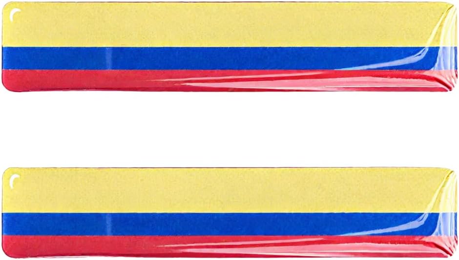 Colombia Flag 3D Epoxy Car Stickers, Reflective, 4-Pack for Cars, Motorcycles, Helmets, Laptops, & More – Premium Quality Vehicle Accessory, Durable Colombian Pride Accessories