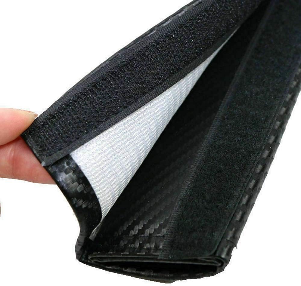 Xalvoria PR seatbelt cover with open Velcro design showing soft white inner liner